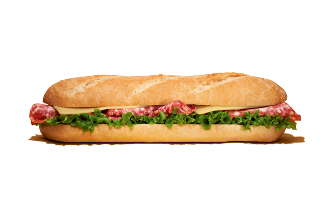 Baguette Salami-Emmentaler