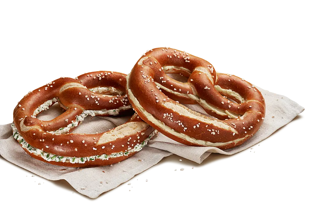 Frischkäsebrezel oder  Butterbrezel