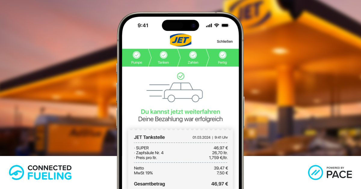 JET und PACE Telematics revolutionieren das Tankerlebnis